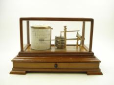 A mahogany cased barograph by Murray Scientific Instruments Ltd, Kirby, Liverpool:,