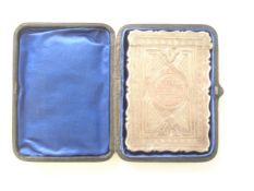 A Silver launch commemorative card case for the launch of the iron barque 'Windermere' by George