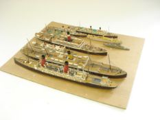 A collection of nine waterline models including examples by Ron Hughes and Len Jordan:.