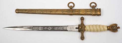A Third Reich period Kriegsmarine Officer's dagger by Eickhorn:,