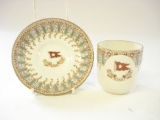 A White Star Line coffee can and saucer of 'Wisteria' pattern by Stonier & Co ,Liverpool:,
