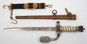 A Third Reich period Kriegsmarine Officer's dagger by WKC:,