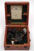 An Air Ministry (Coastal Command) issue 3 1/2 inch radius vernier sextant by Henry Hughes & Son,
