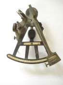 A 19th century ebonised 10 inch vernier Octant by Spencer Browning & Co,London:,