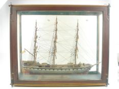 A scratch built model of the Clyde built iron hulled sailing ship Harbinger by William Prettejohn:,