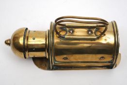 A Victorian brass binnacle lantern:,
