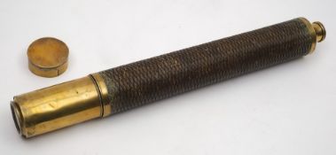 A single draw brass telescope by D.