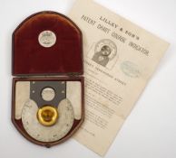 A leather cased Chart Course Indicator by Lilley & Son's, London,