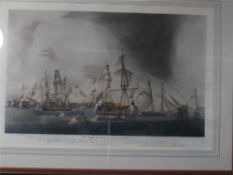 After Dodd - Trafalgar Scenes:- a set of four coloured engravings each 72 x 44cm [4]