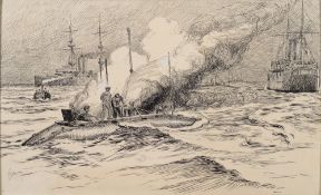 George Kingston Jones [19/20th Century]- The Accident in Submarine No.