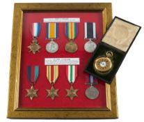 Of HMS Renown and WWI interest- an 18ct gold half hunter awarded to James Glasson Williams RN,