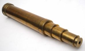 A 3 inch brass four draw telescope by Dollond, London, signed as per title to tube:,