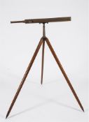 A 2 1/2 inch refracting telescope by Broadhurst Clarkson & Co, London:,