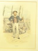 After W Fred Mitchell four polychrome prints of ships of the line:,