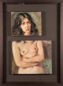 * Robert O Lenkiewicz [1941-2002] - Monca [sic] and Death:- Project 2, Death & The Maiden,