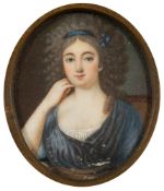 Italian School [19th Century]- A miniature portrait of an officer:,