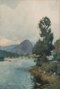 Alfred Heaton Cooper [1864-1929]- A view in The Lakes:- signed bottom left watercolour and