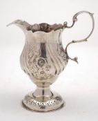 A George III silver pedestal cream jug, maker Charles Hougham, London,