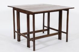 An unusual 18th Century oak double gateleg action table:,