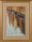 * Alan Cotton [b.1936]- A Venetian backwater :- signed pastel drawing 25 x 16cm..
