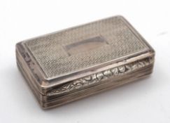 A George IV silver snuff box maker TS, possibly Thomas Shaw, Birmingham,