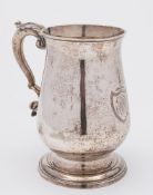 A George III silver mug, maker Peter & Ann Bateman, London, 1792: crested and initialled,