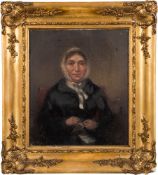 Circle of John Constable [1776-1837]- Portrait of a lady half-length seated,