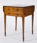 An early 19th Century rosewood, crossbanded and inlaid Pembroke table:,
