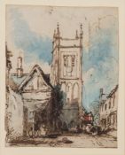 Thomas Webster [1800-1866]- Court Longacre:- watercolour 13 x 10cm * Provenance. Dr. & Mrs.