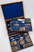 An extensive George V silver Old English pattern flatware service, maker Mappin & Webb, Sheffield,