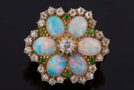 A late 19th century gold, opal,