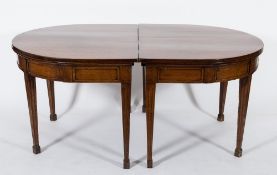 An early 19th Century Dutch oak-D end dining table:,