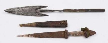 A small tribal dagger: with 18cm.