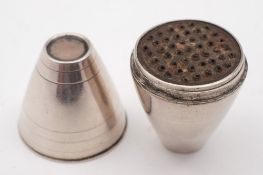 A George III nutmeg grater, maker's mark illegible, Birmingham,