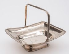 A George III silver swing-handled cake basket, maker Rebecca Emes & Edward Barnard I, London,