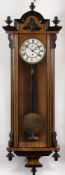 A Victorian 'Vienna' wall regulator: the eight-day duration 'A' shaped weight driven timepiece