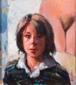 * Robert O Lenkiewicz [1941-2002] - Reuben in the Studio, circa 1977:- signed oil on board 38.