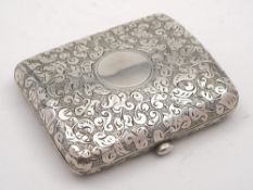 An Edward VII silver cigarette case, maker S.