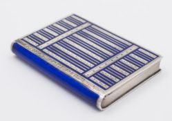 An Austro-Hungarian Art Deco period sterling silver and enamel box, maker LM, Vienna,