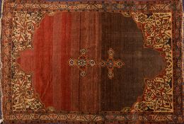 A Tabriz rug:,