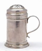 A George I silver kitchen pepper, no maker's mark, London,