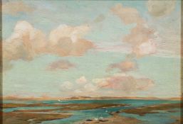 Henry Strachey [1863-1940]- Norfolk Estuary:- signed bottom right further signed and inscribed on a