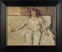 * Robert O Lenkiewicz [1941-2002] - Ivorine, circa 1959:- oil on board 58 x 73cm. * Exhibited.