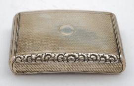 A Victorian silver snuff box, maker Edward Edwards II, London, 1838: of rectangular outline,