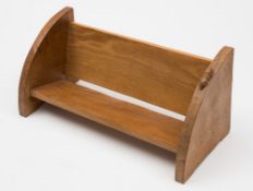 By Robert Thompson of Kilburn 'The Mouseman' oak book trough: of rectangular outline,