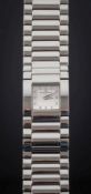 Baume & Mercier. A stainless steel 'Catwalk' wristwatch: the square dial 15.