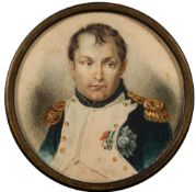 French School 19th Century- A miniature portrait of Napoleon,