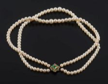 A graduated cultured pearl,