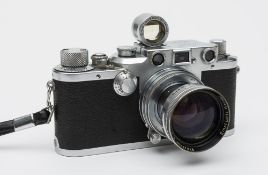 A Leica III 35mm camera, serial No 428583: with Summitar f = 5cm.