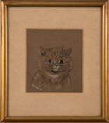 Louis William Wain [1860-1939]- Kitten:- pen,